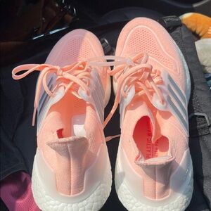 Adidas Light Coral Ultraboost 22 running shoes, size 7.5 women’s, like new